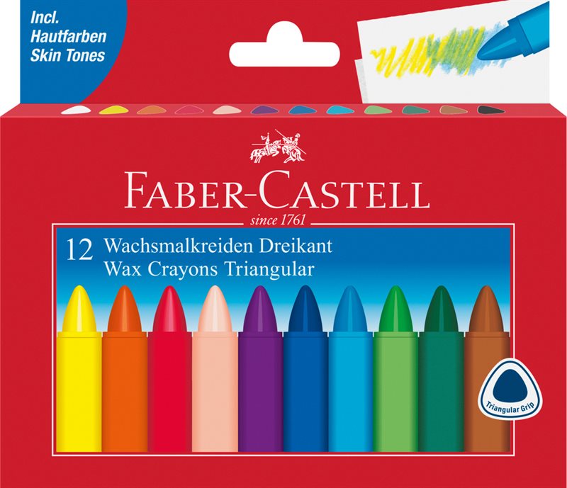 Faber Castell Farvet Kridt, 12 stk.