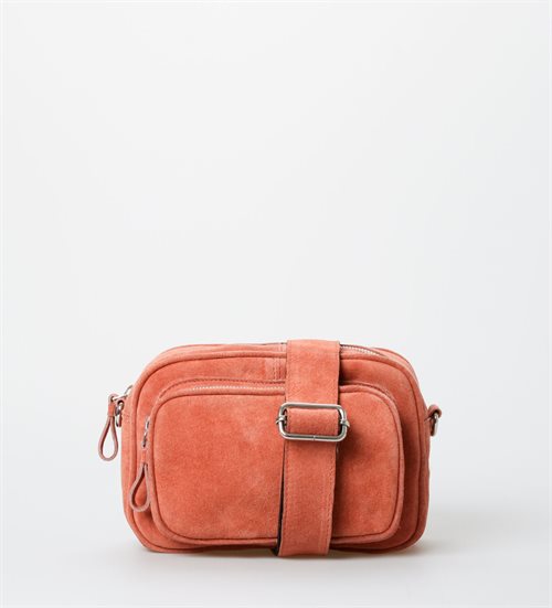 Treats crossbody / skuldertaske i lækker peach ruskind