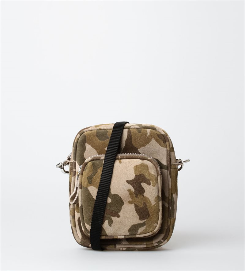 Treats skuldertaske ruskind, Army / Camo