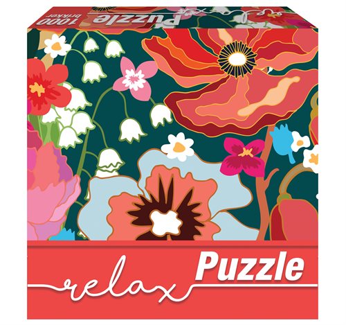 Relax Puslespil, 1000 Brikker, Blomster