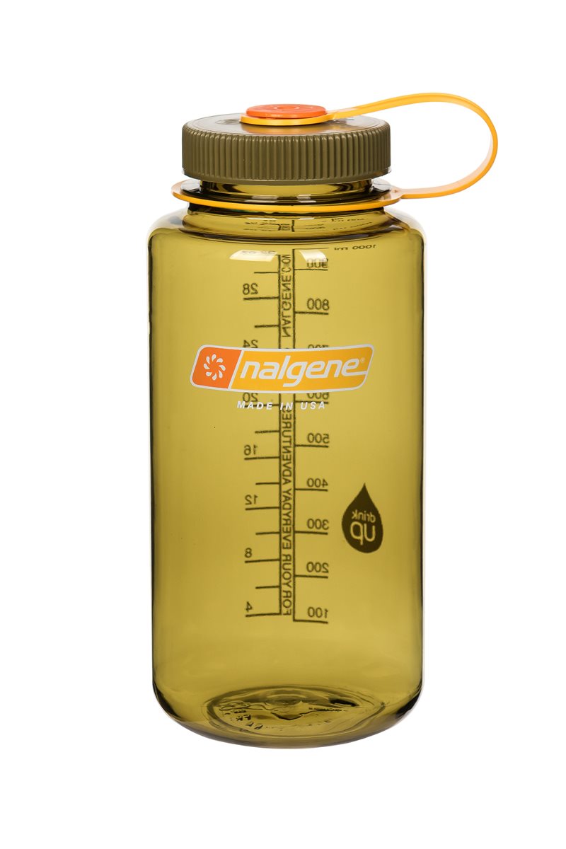Flot olivengrøn Nalgene drikkedunk WIDE MOUTH - 500 l. uden BPA, BPS og Ftalater